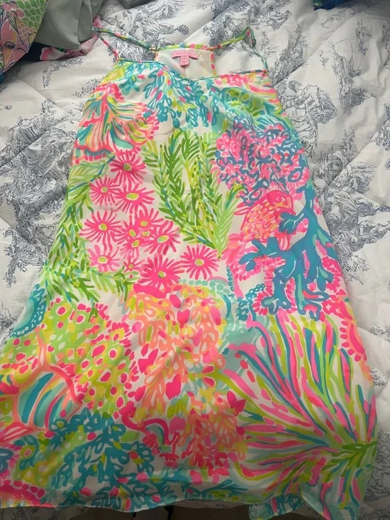 Lilly Pulitzer Bright Multi-Color Tropical Print Dress - Picture 1 of 5
